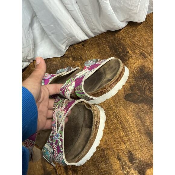 Birkenstock Birkis Franca Birko Flor Paisley Multi Strappy Sandals Size 40 US 9 - Picture 6 of 13